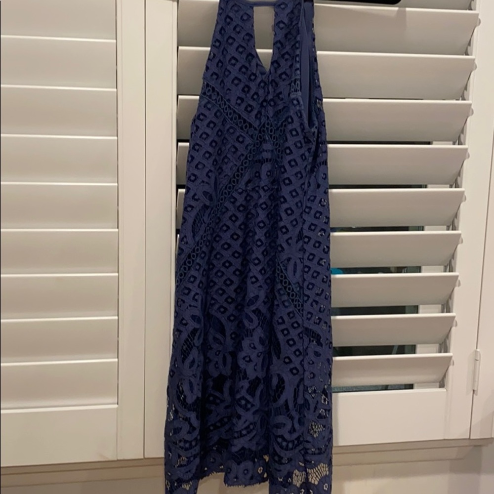 Blue lace dress